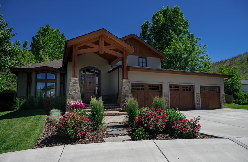 plantings near front walkway of home