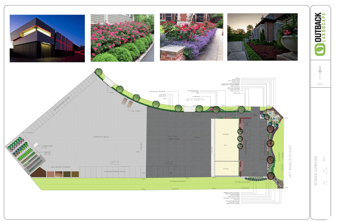 landscape design with planting options