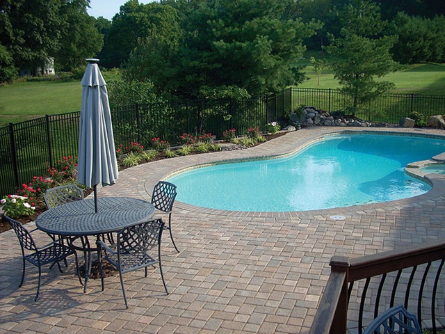 pool and patio traditional landscape design