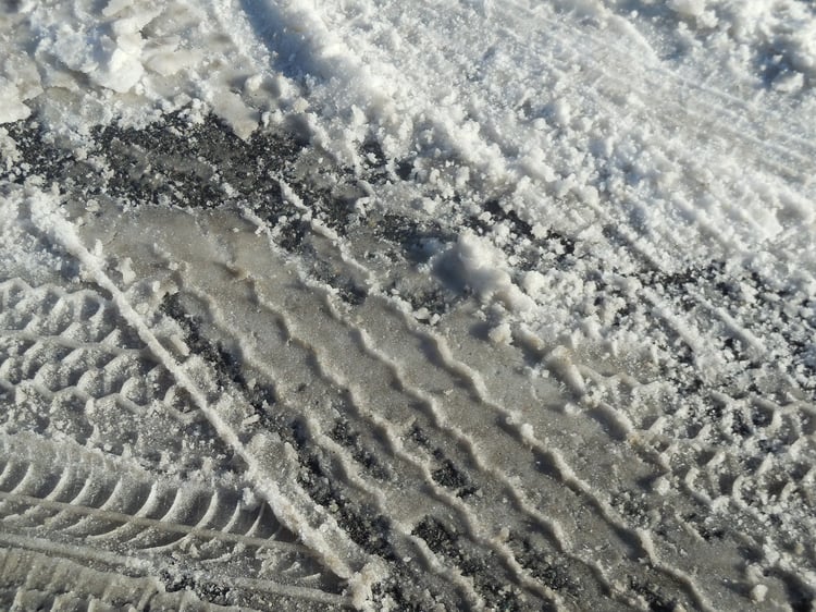 tire tracks in ice tire tracks in ice