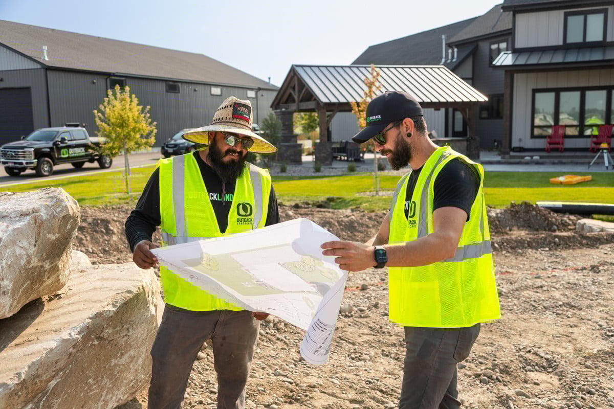 crew plans home design build install landscape rocks stone construction