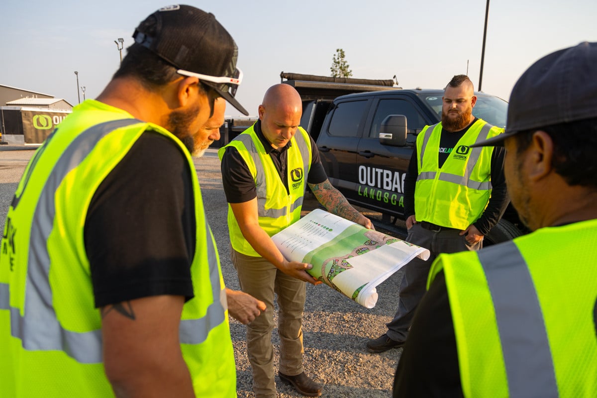 crew safety meeting shop yard morning staff plans