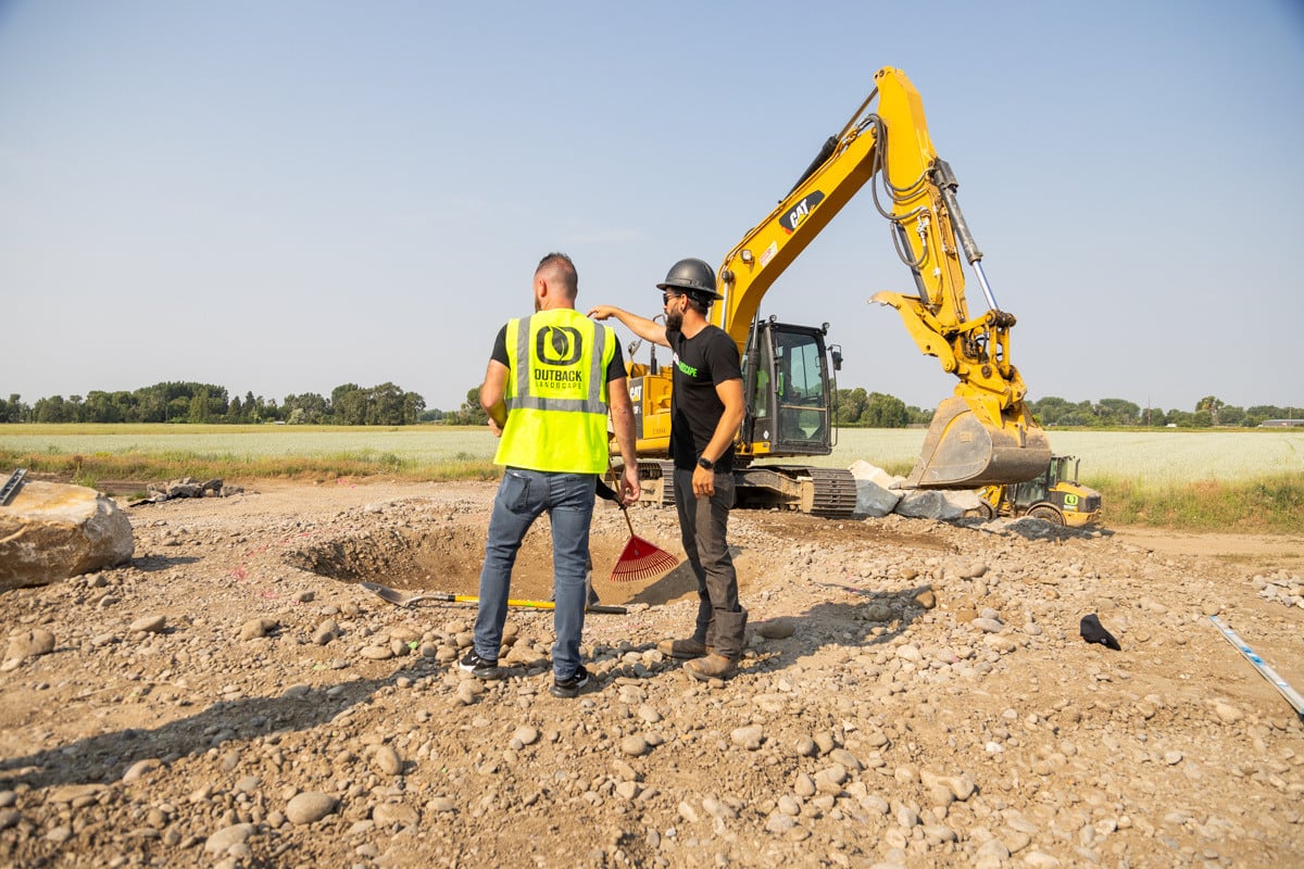machine excavate crew install construction design chase 2