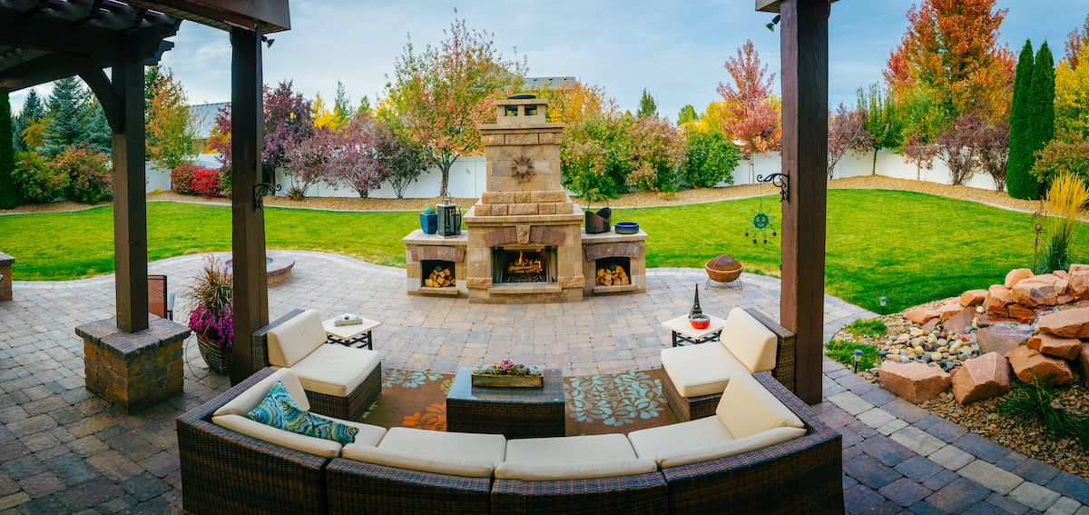 Patio for low-maintenance landscape