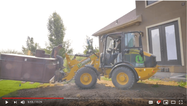 backyard renovation moving hot tub