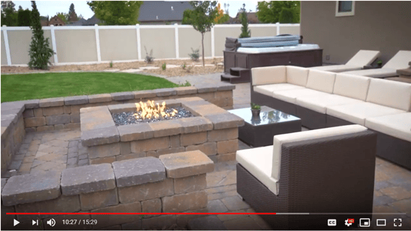 landscape renovation fire pit